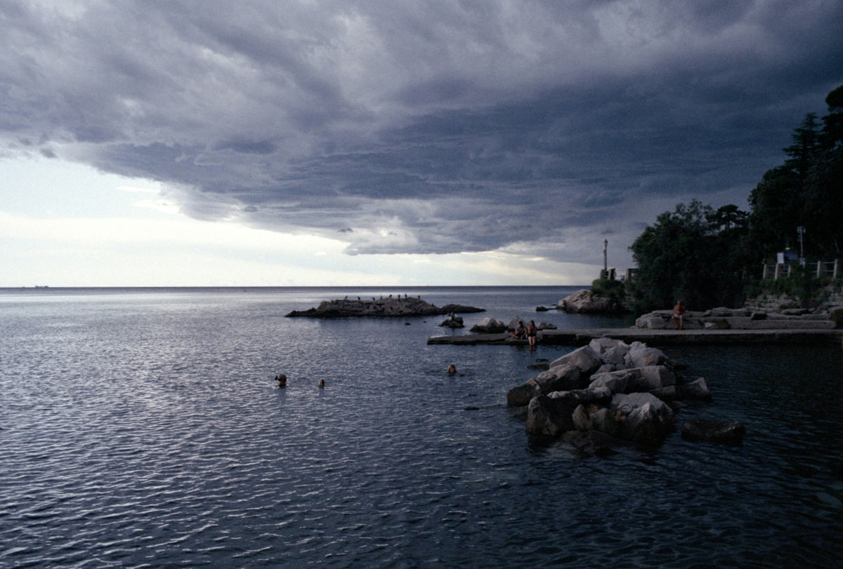 Storm clouds over the bay