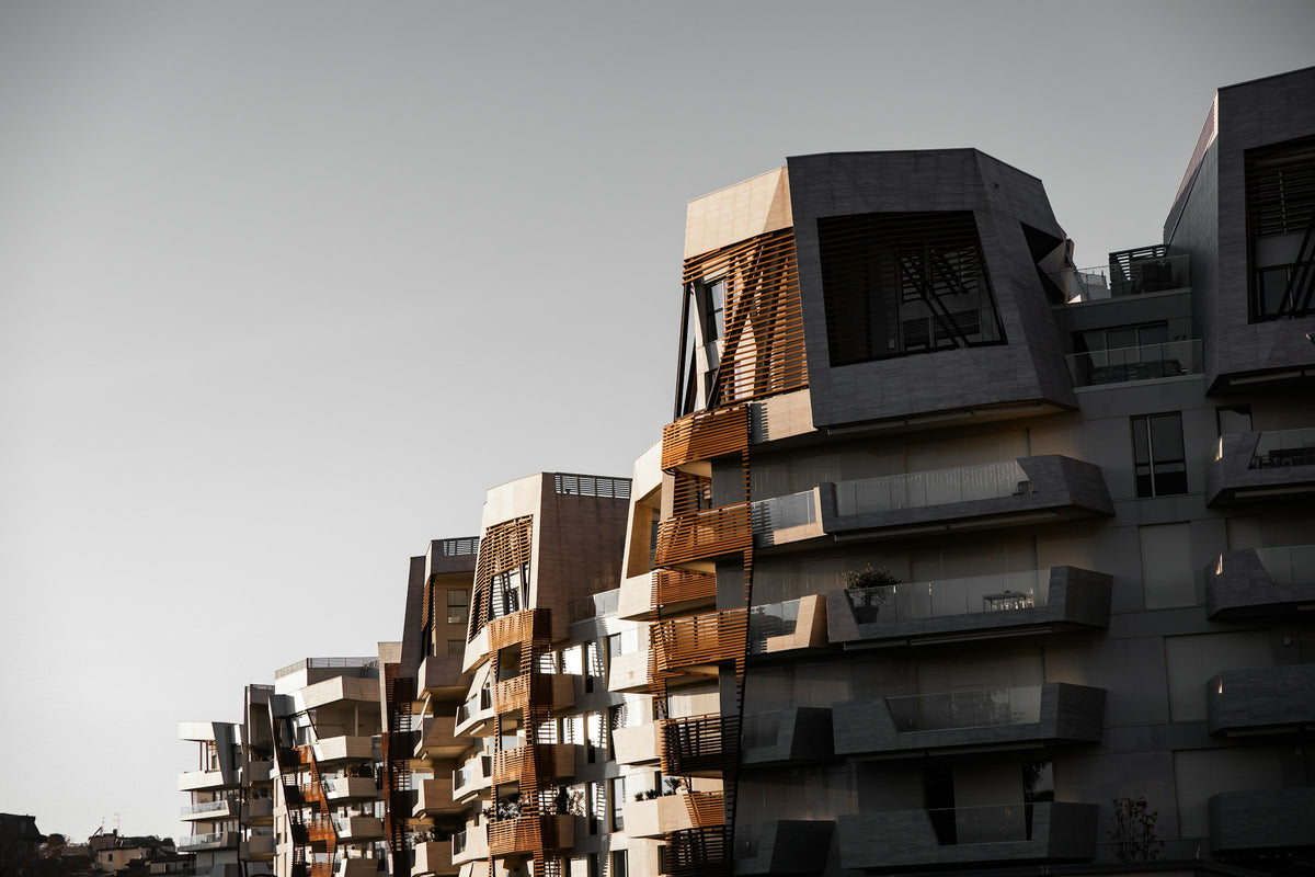 Residential towers with balconies in the CityLife district