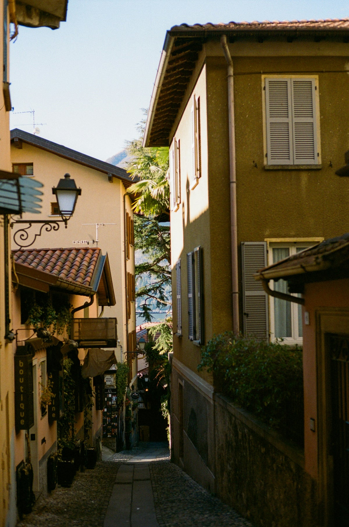 A shuttered lane, shot on film