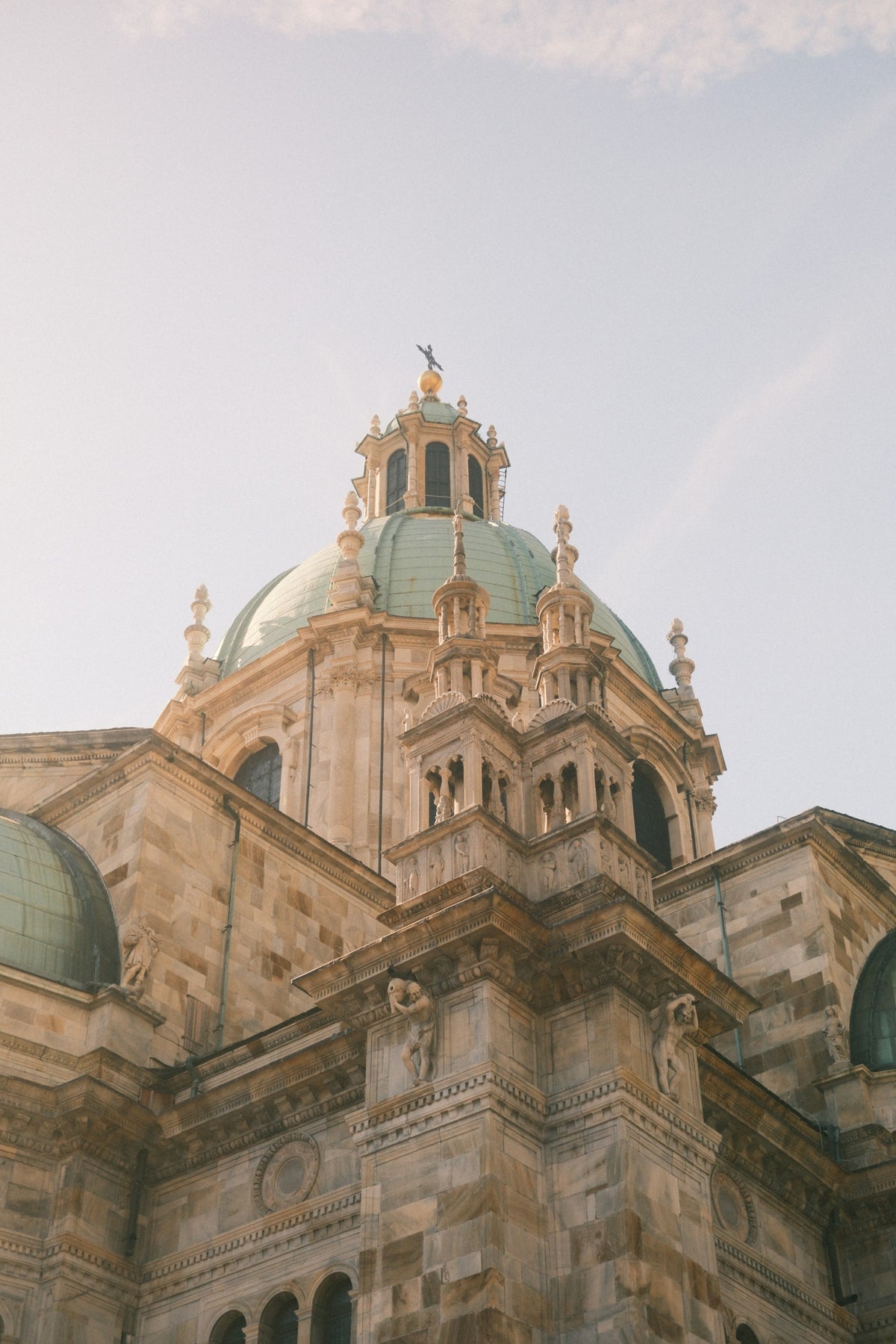 The cathedral dome in soft evening light