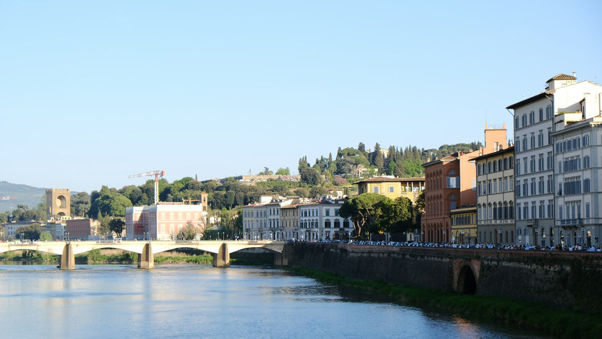 The Arno and its riverside palazzi on a clear day