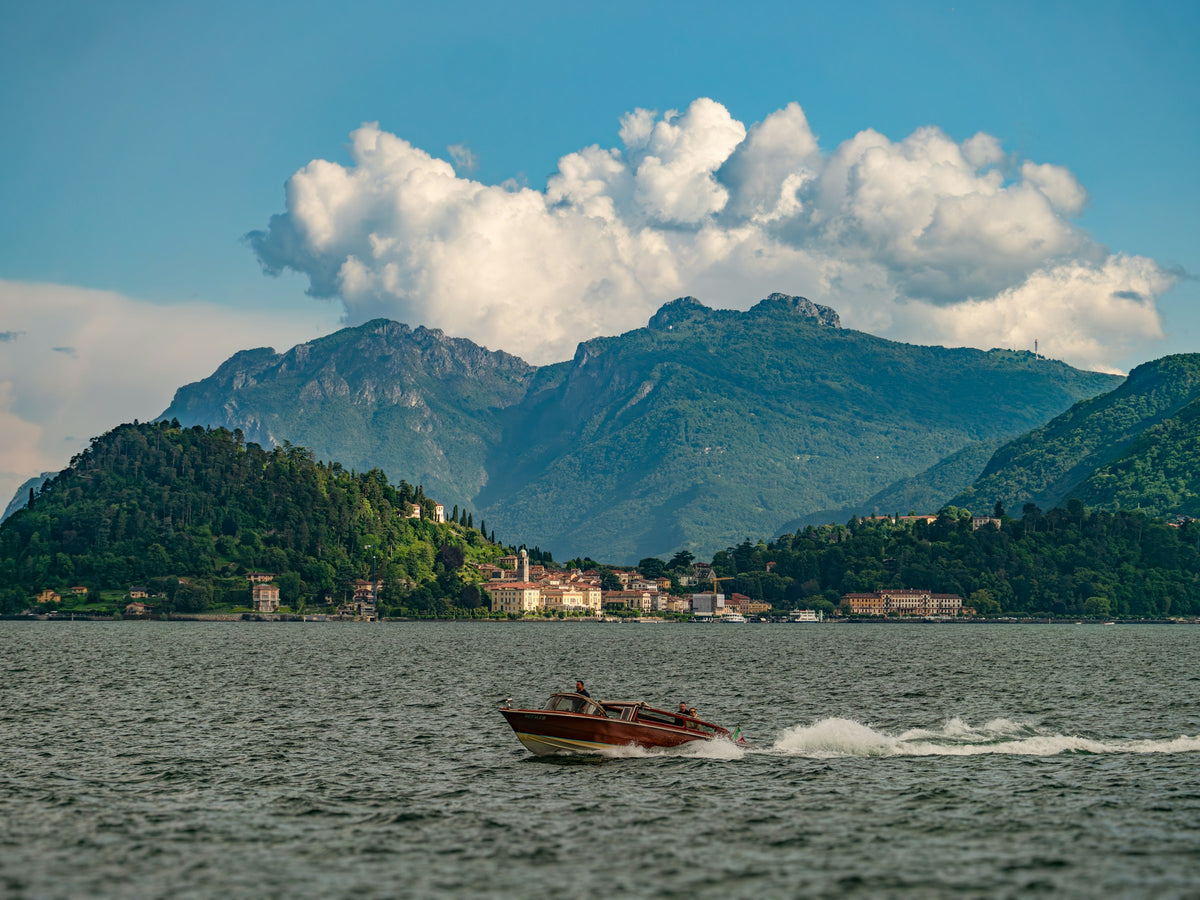 A small boat on the lake off Menaggio