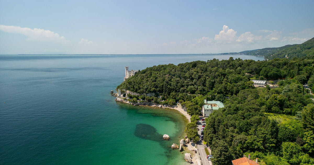 Miramare promontory and park from above