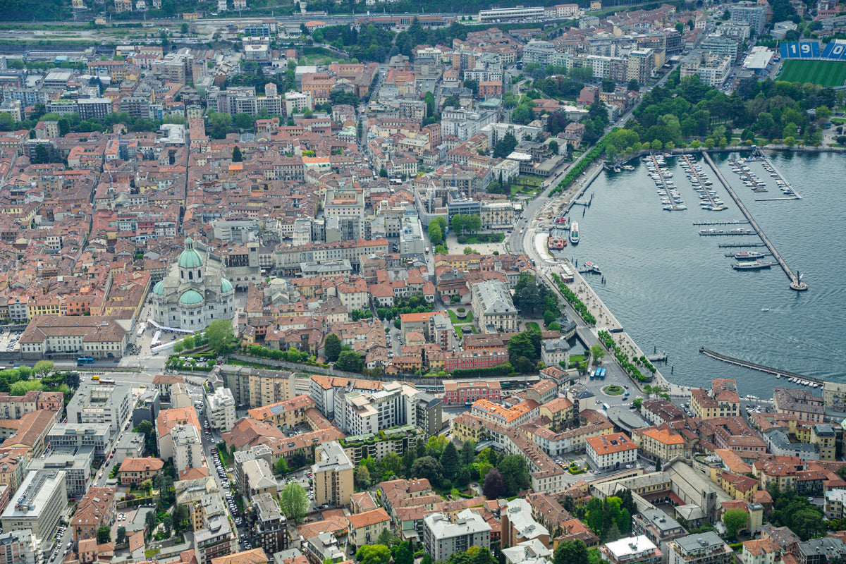 The old town and the harbour from above