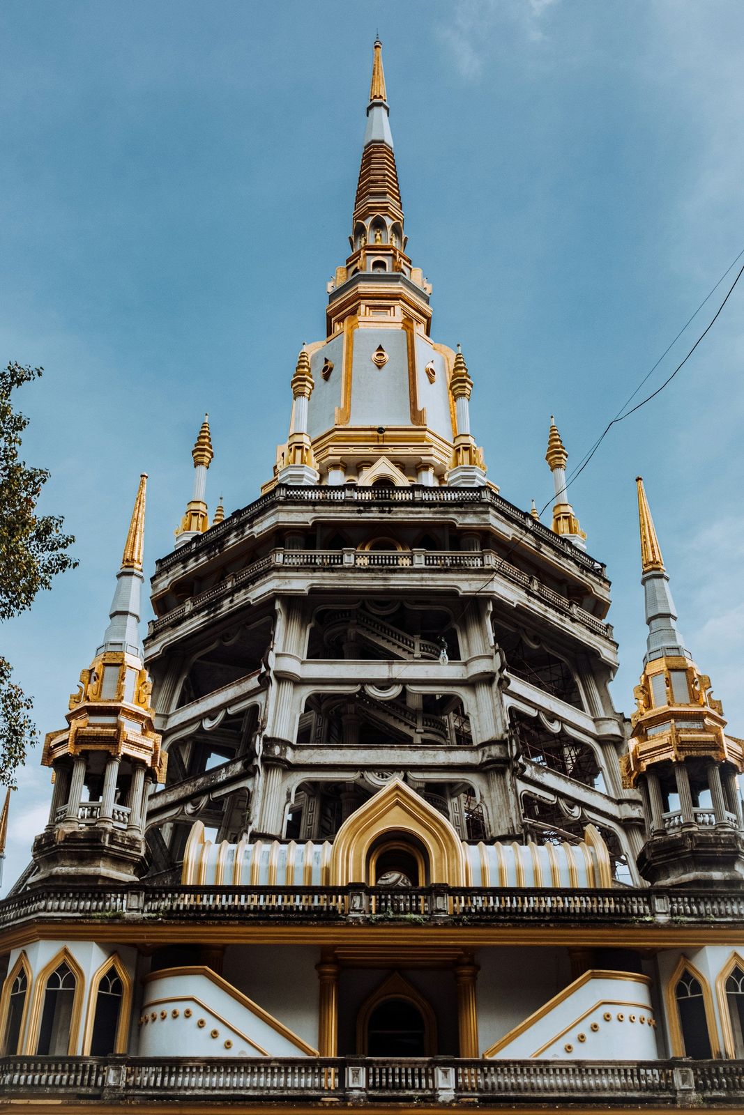 The tiered pagoda at Tiger Cave Temple
