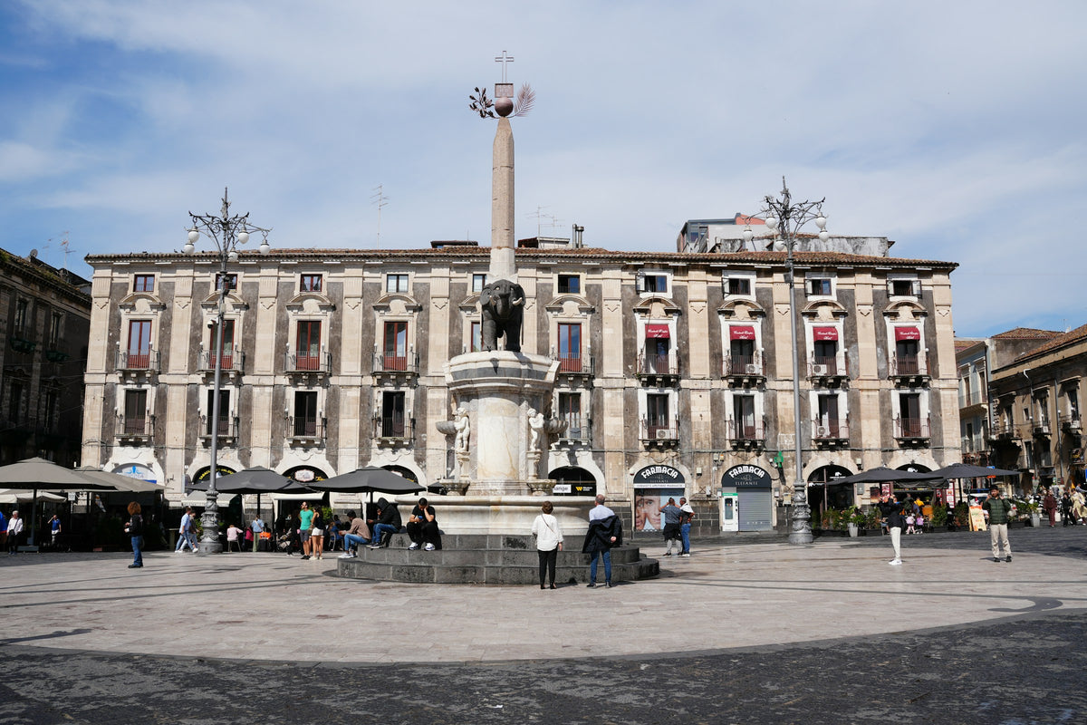 The lava-stone elephant of Piazza del Duomo