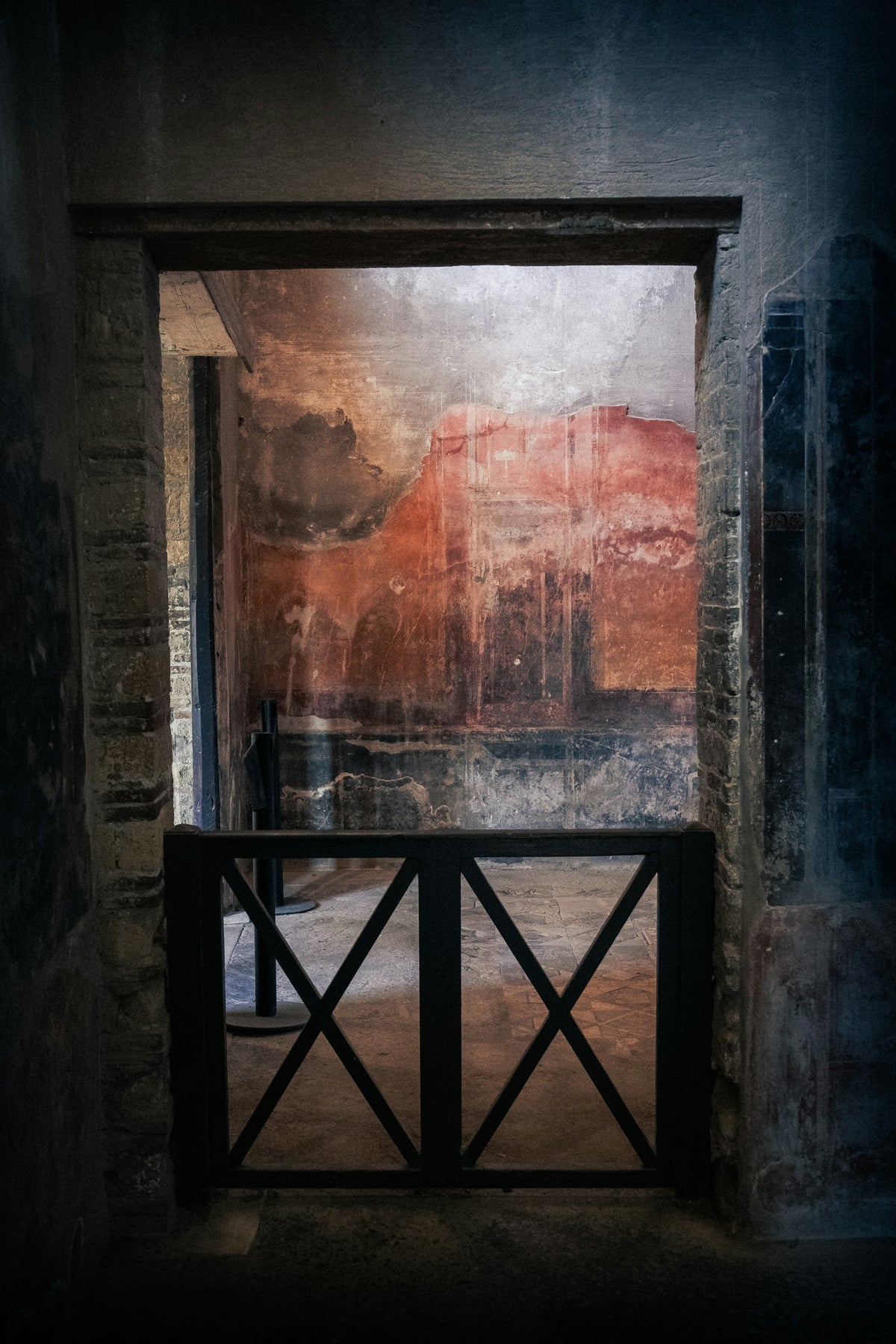 Ancient wall paintings in Herculaneum