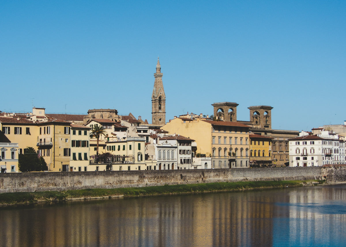 The Oltrarno riverfront seen across the Arno