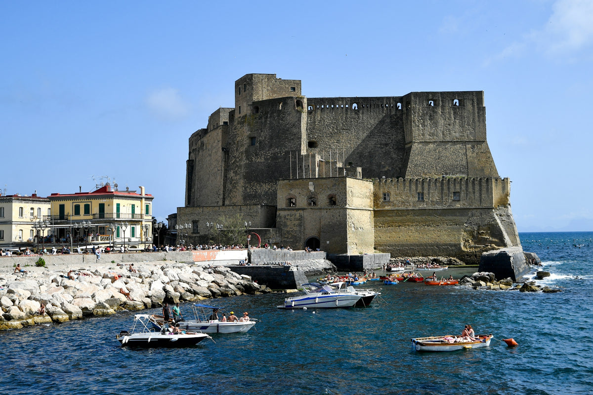 Summer boats around Castel dell'Ovo
