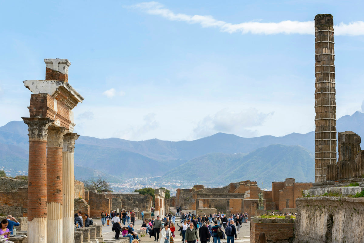 The ruins of the Forum in Pompeii