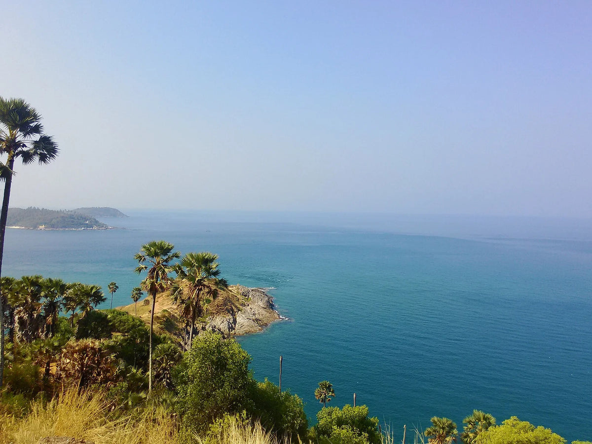 Headlands and turquoise sea from Promthep Cape, the island's southern tip