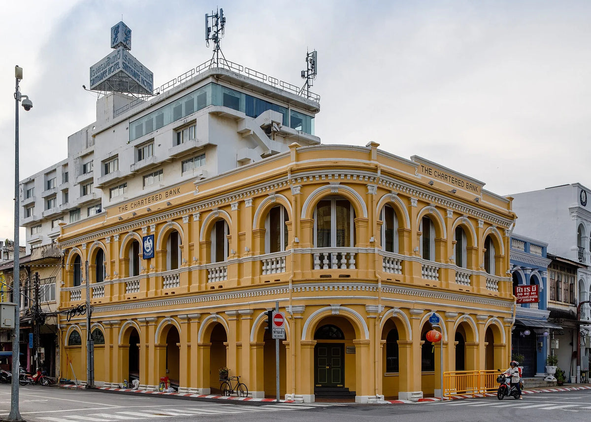 Yellow corner building of the Phuket Town Peranakan Museum