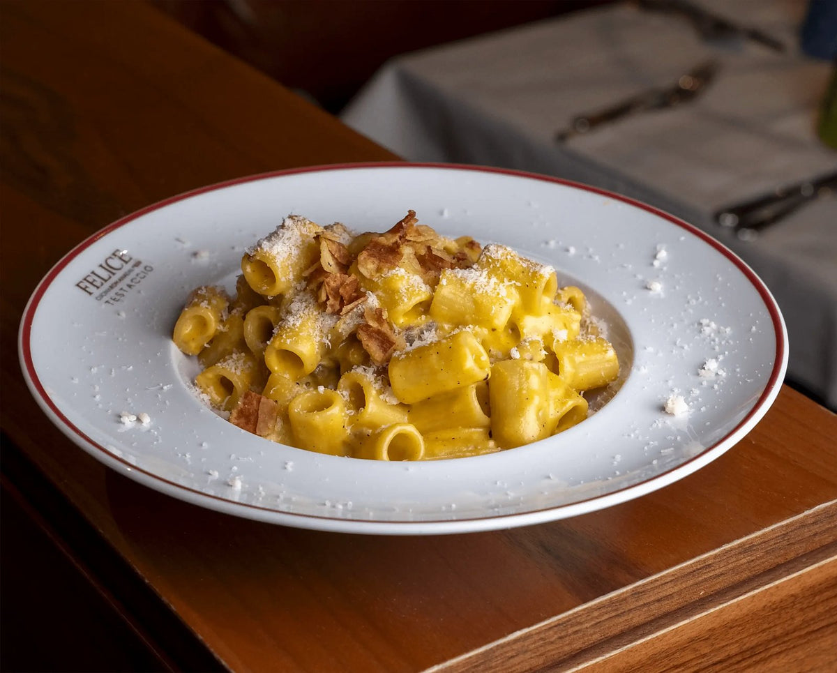 Rigatoni alla carbonara at Felice a Testaccio