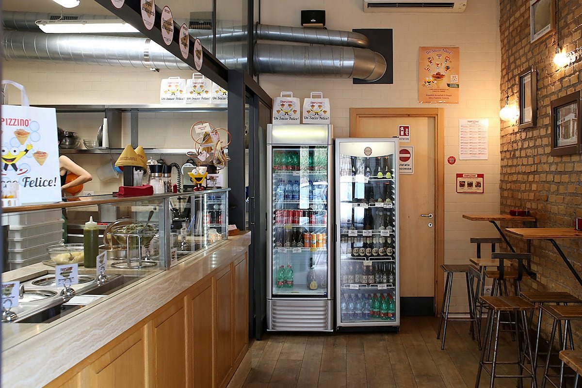 The counter at Trapizzino Testaccio